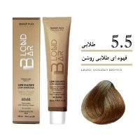رنگ مو بلوند بار قهوه ای طلایی روشن شماره 5.5