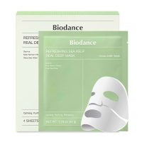 ماسک ورقه ای آب رسان عمیق بایودنس Biodance سبز پک ۴ عددی